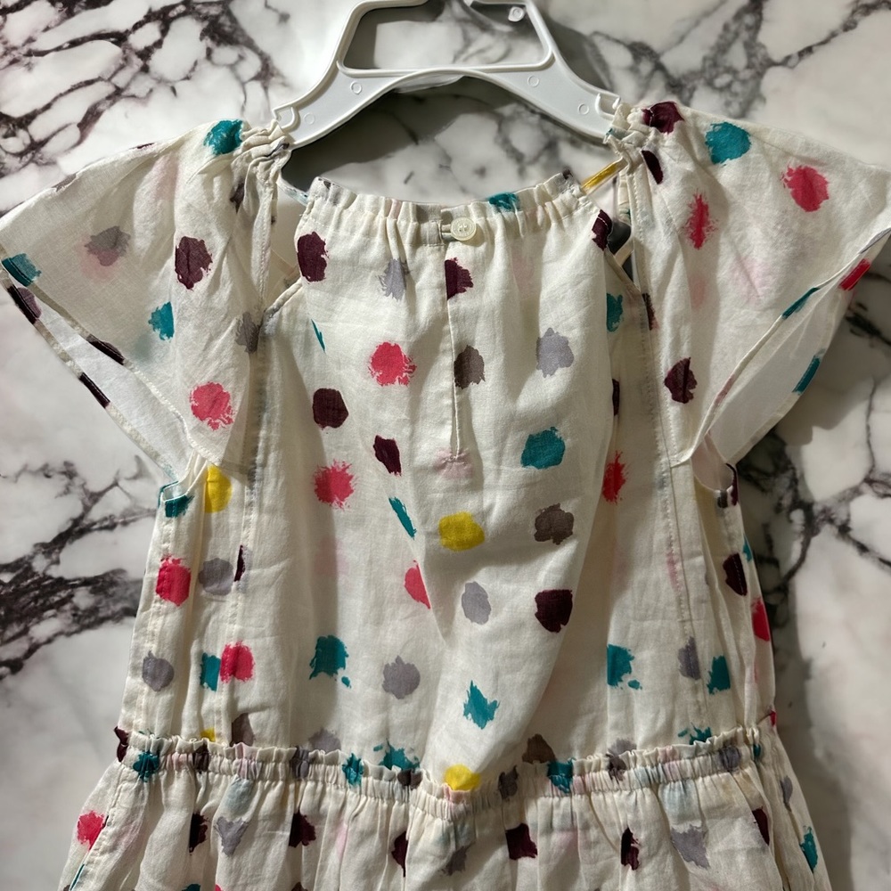 Burberry Maria Dot-Print Drawstring Waist Girl’s Dress Size 8Y - Picture 7 of 10